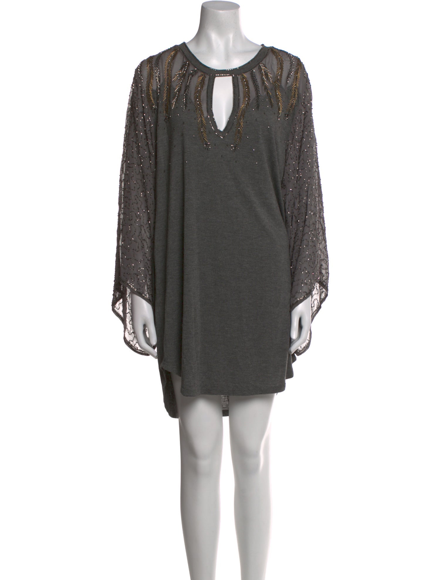 Halston Scoop Neck Mini Dress