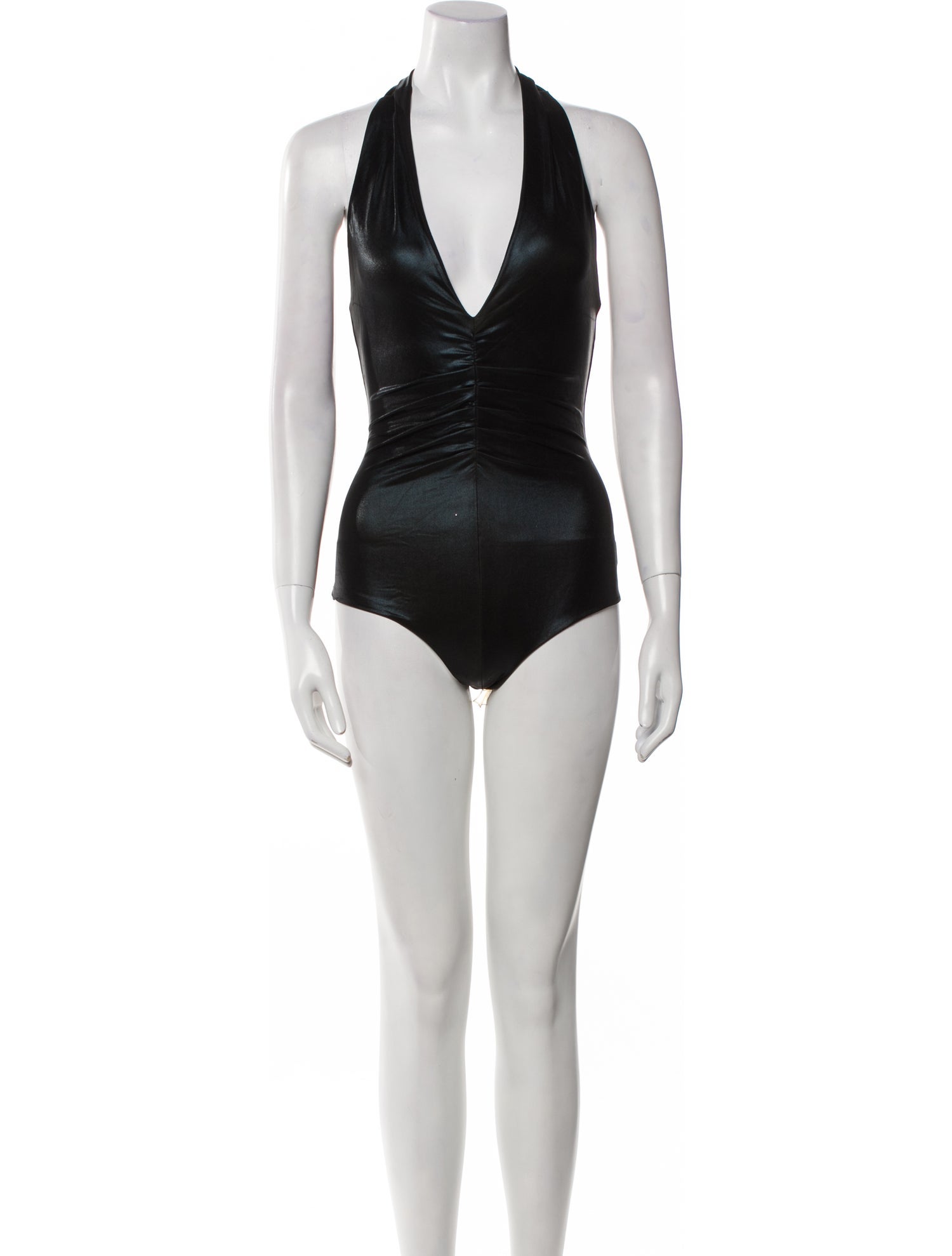 Halston Pleated Accents One-Piece w/ Tags