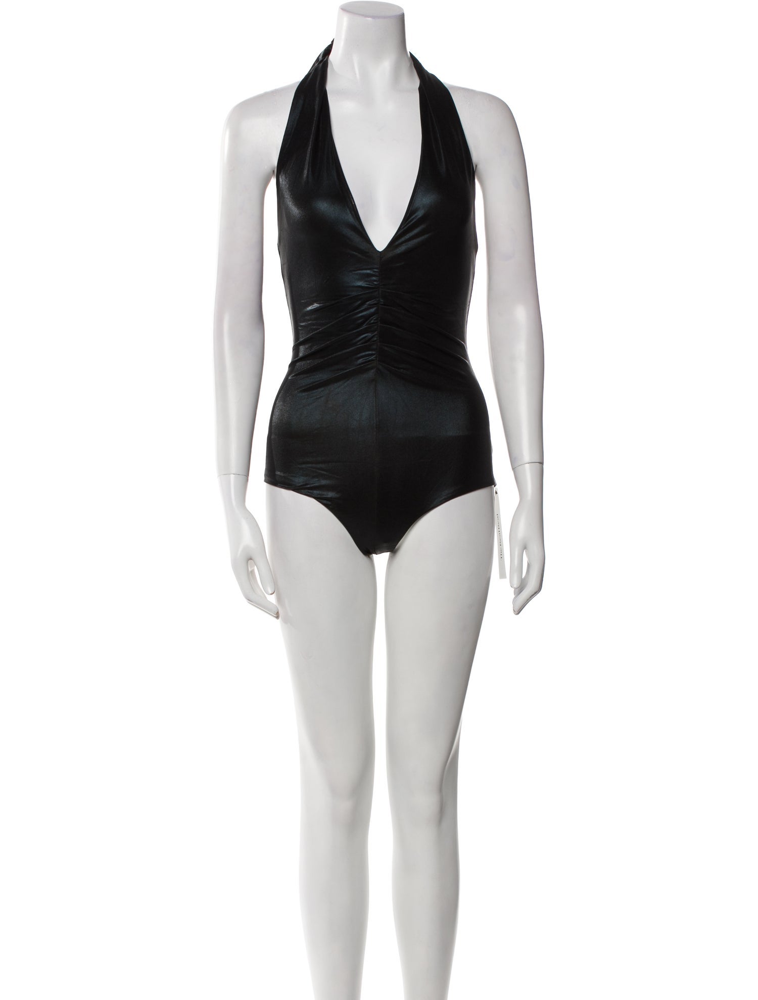 Halston Pleated Accents One-Piece w/ Tags