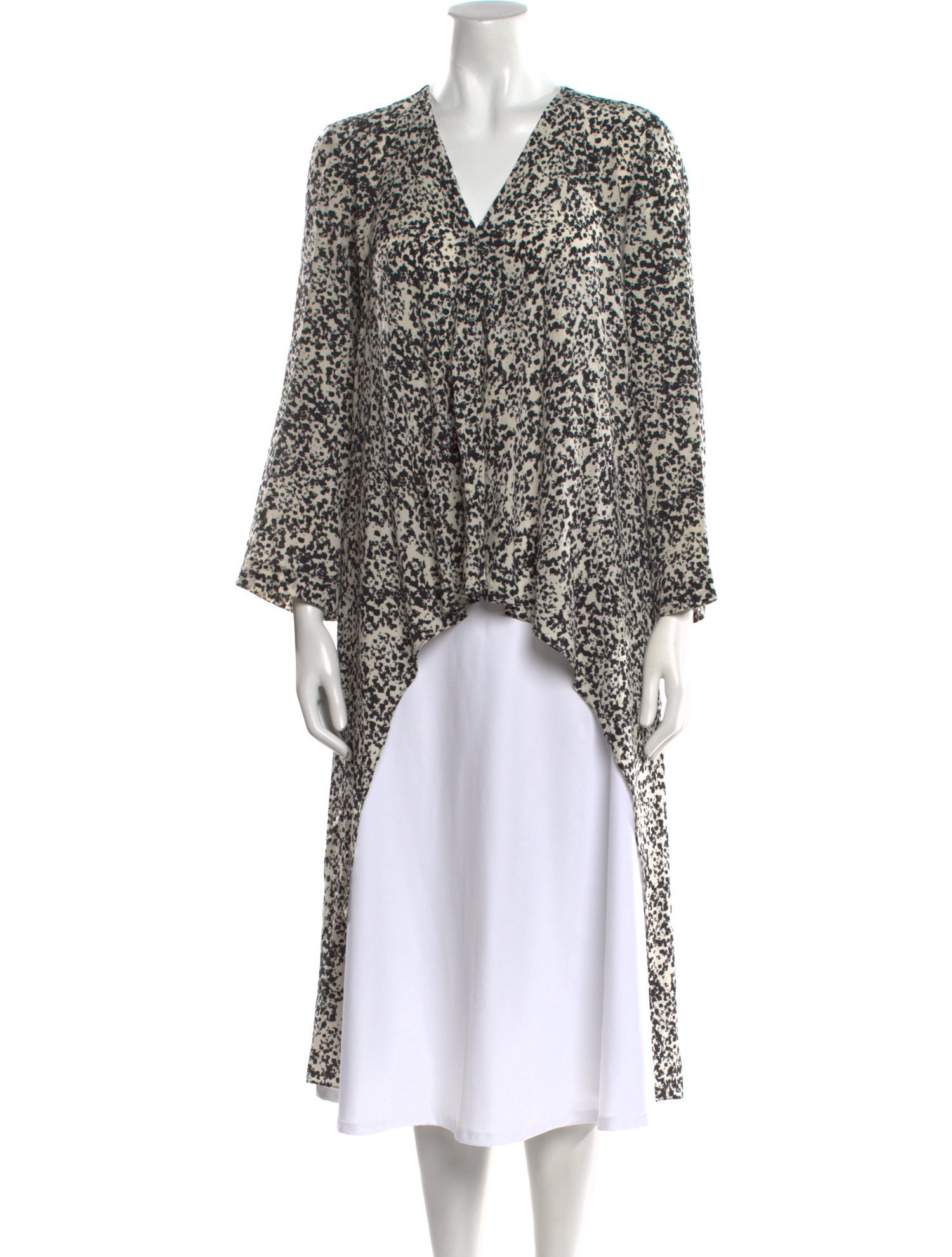 Halston Printed Midi Length Dress