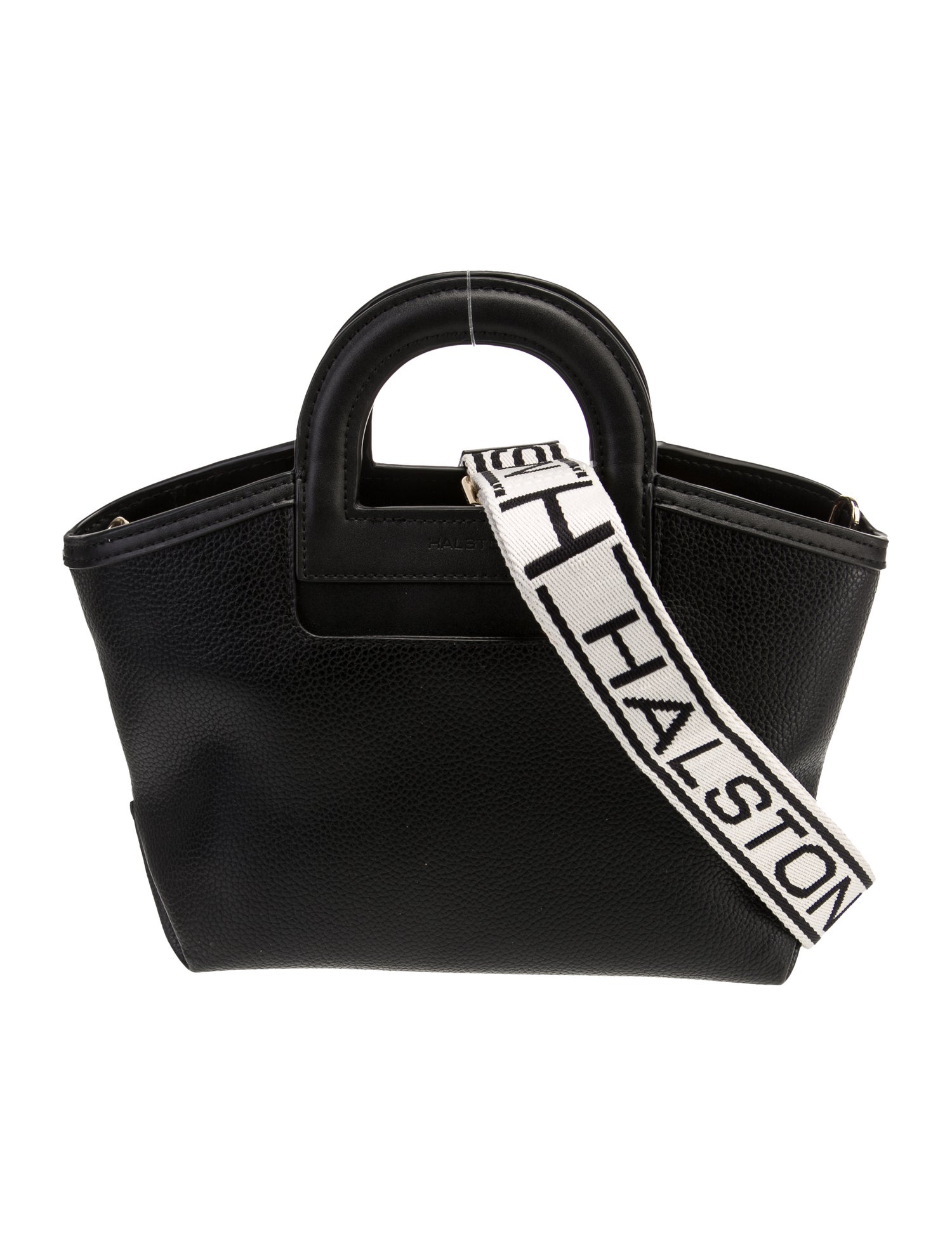 Halston Leather Top Handle Bag