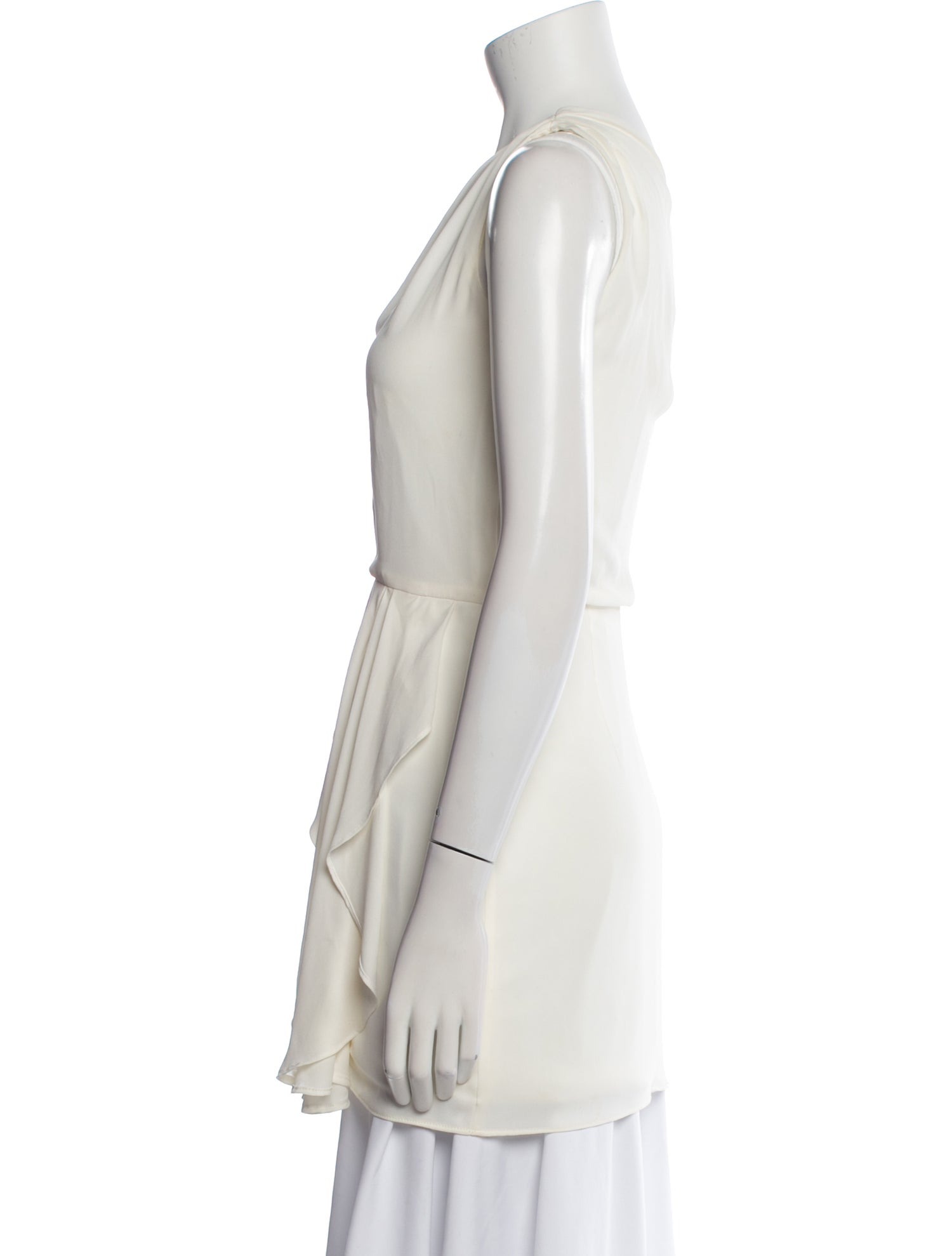 Halston One-Shoulder Sleeveless Tunic