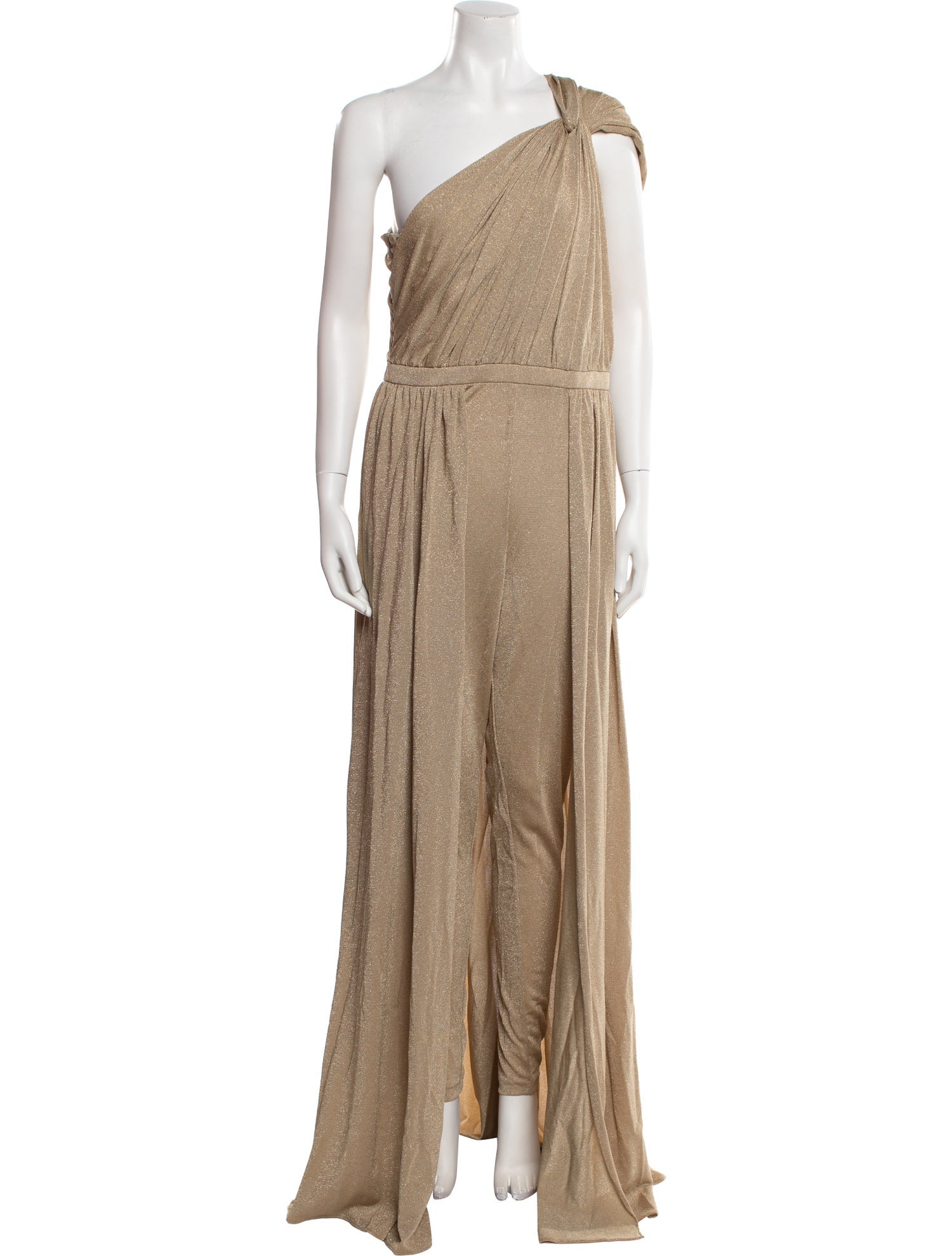 Halston One-Shoulder Jumpsuit