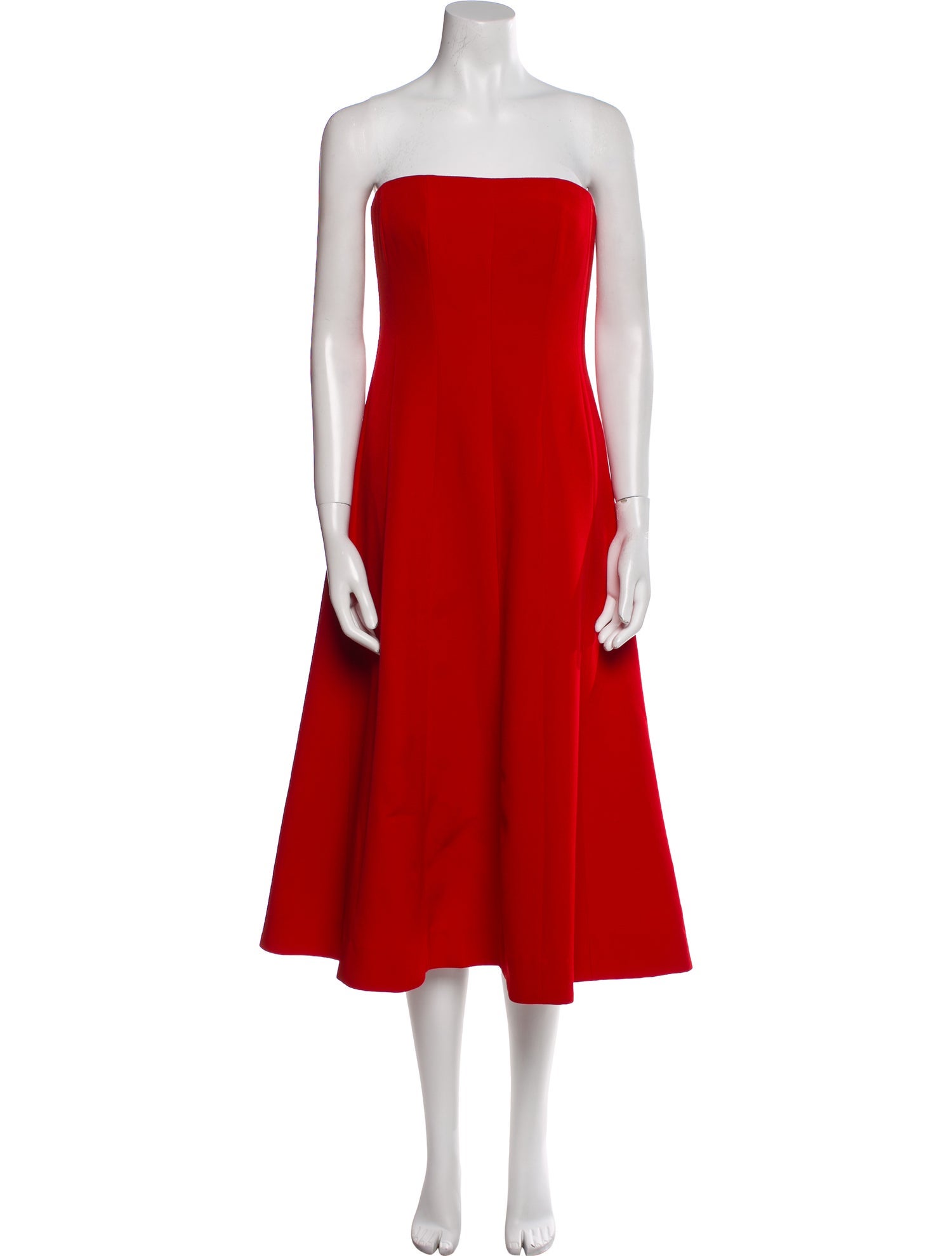 Halston Strapless Knee-Length Dress