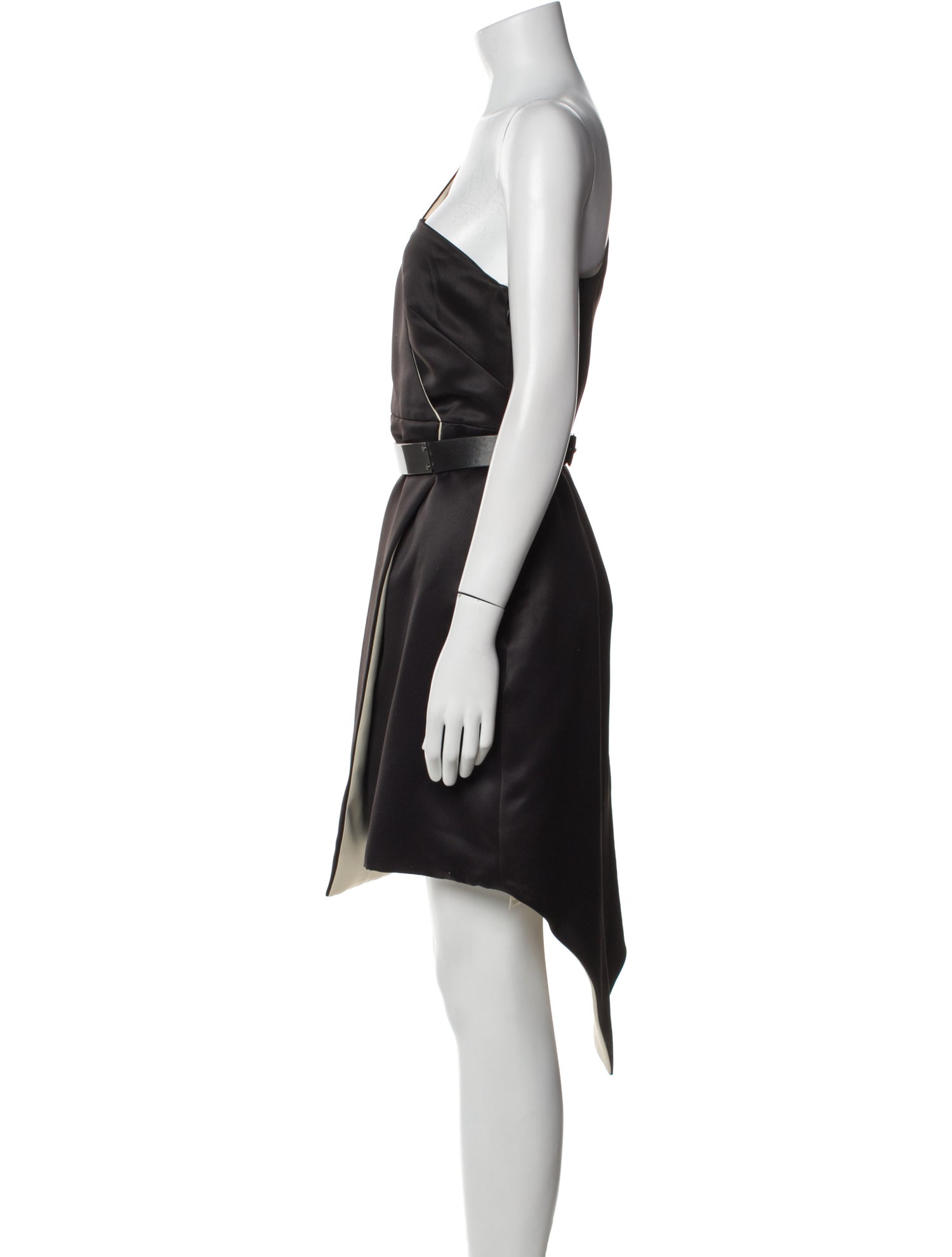 Halston One-Shoulder Midi Length Dress