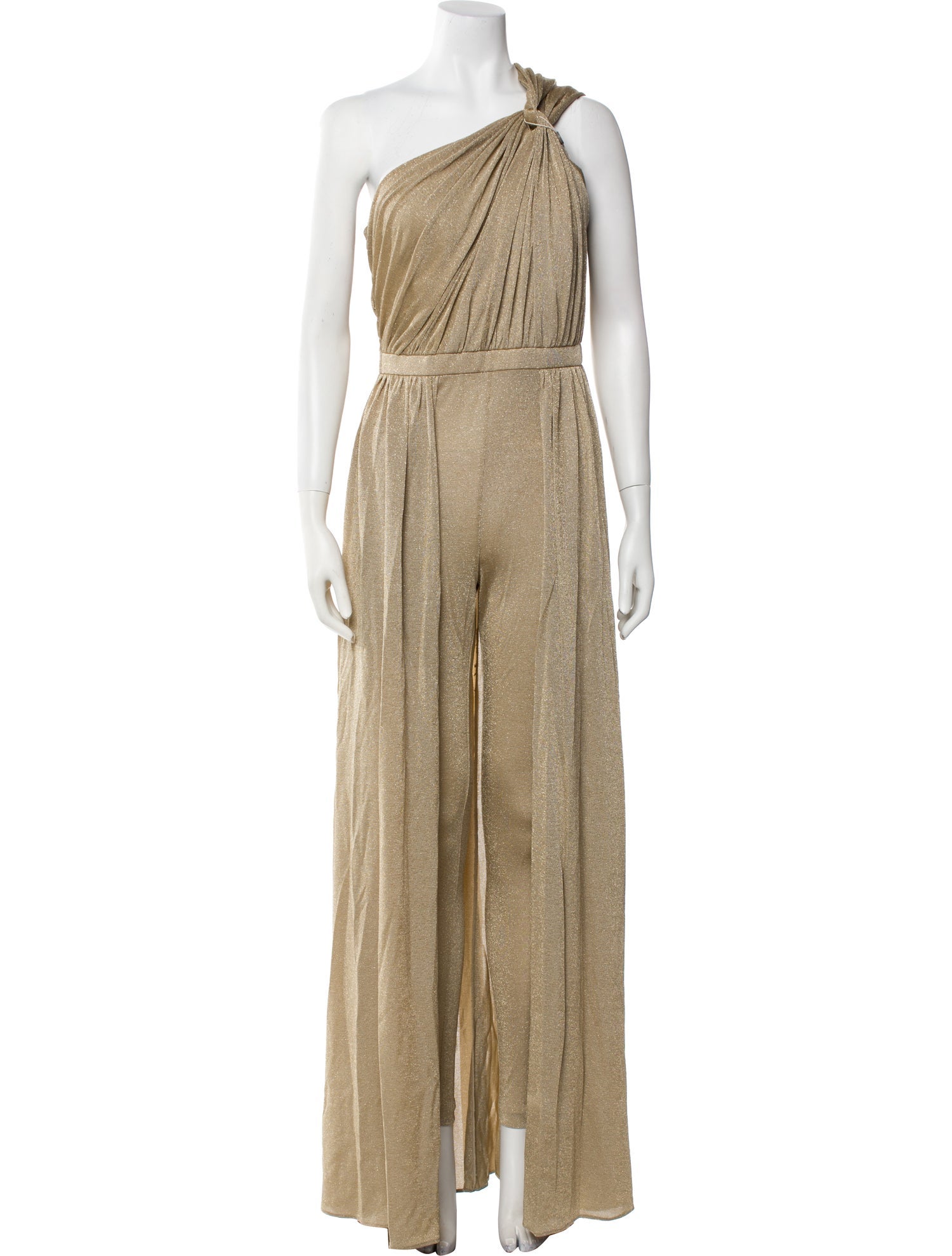 Halston One-Shoulder Jumpsuit