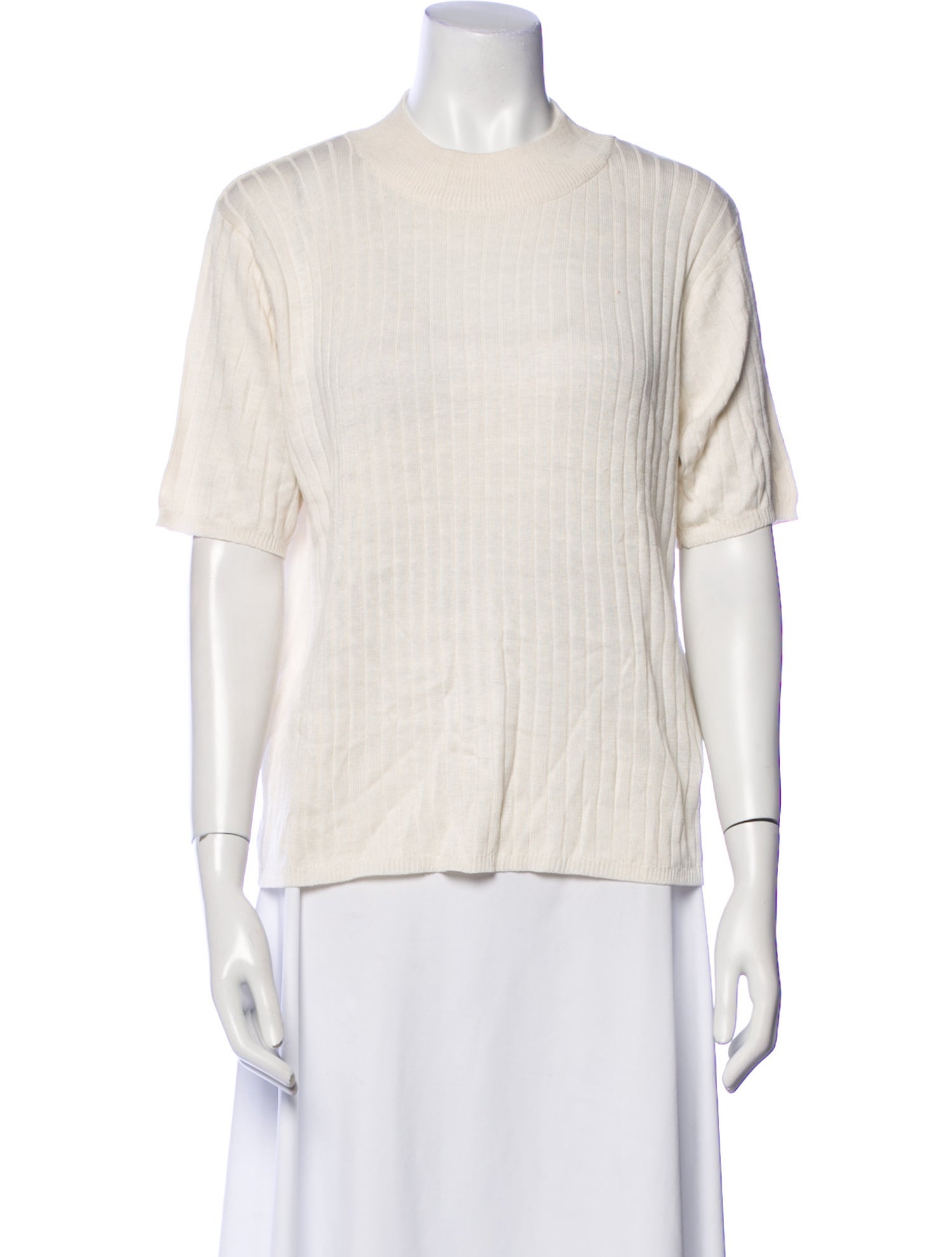 Halston Silk Crew Neck Sweater