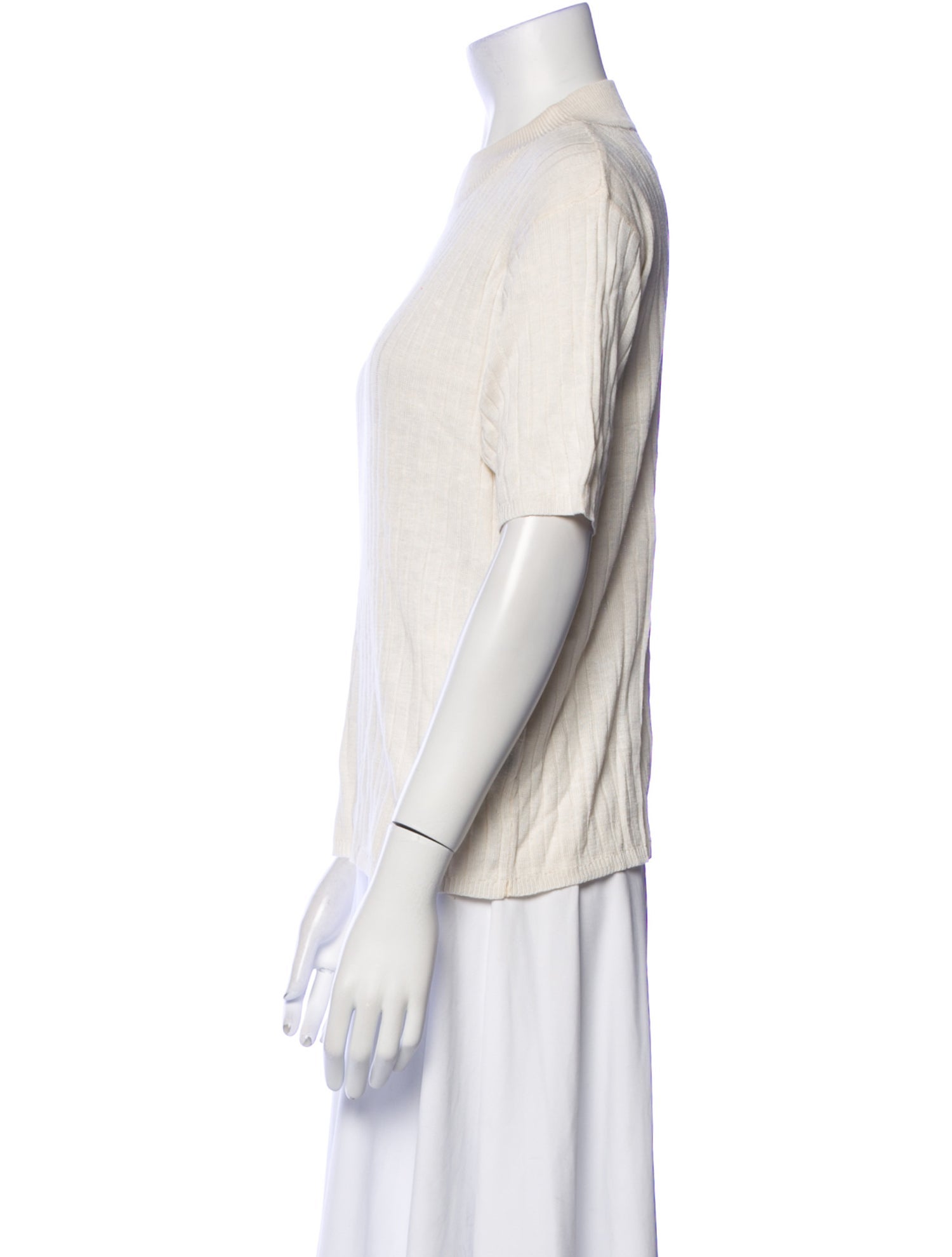 Halston Silk Crew Neck Sweater