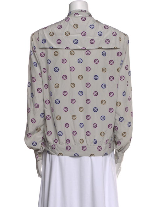 Halston Printed V-Neck Blouse