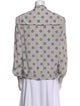 Halston Printed V-Neck Blouse