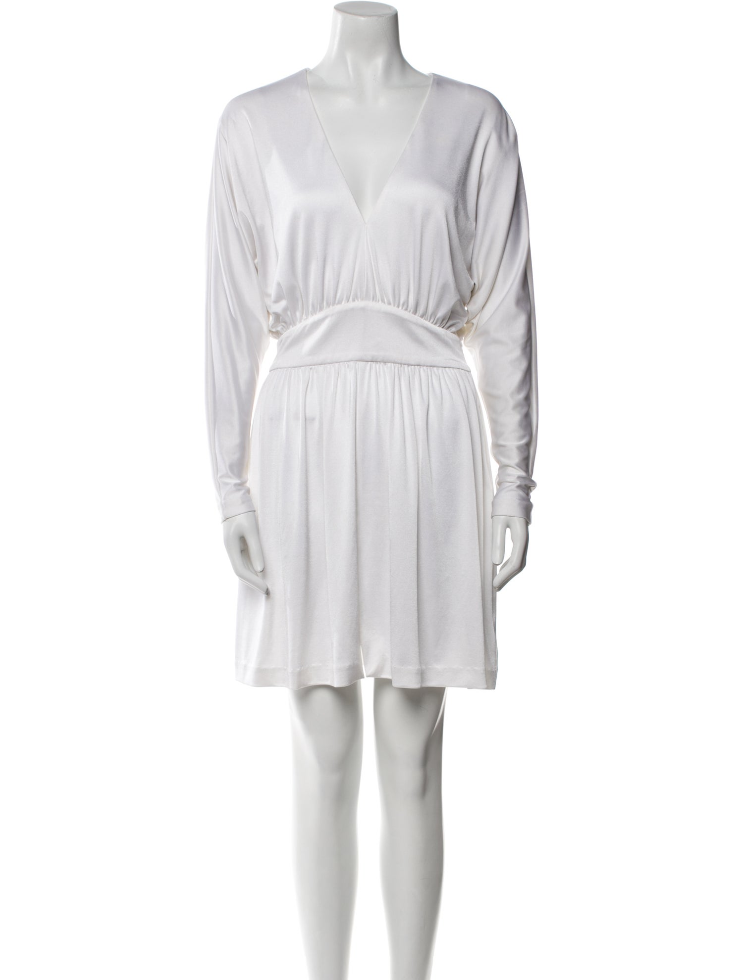 Halston V-Neck Mini Dress