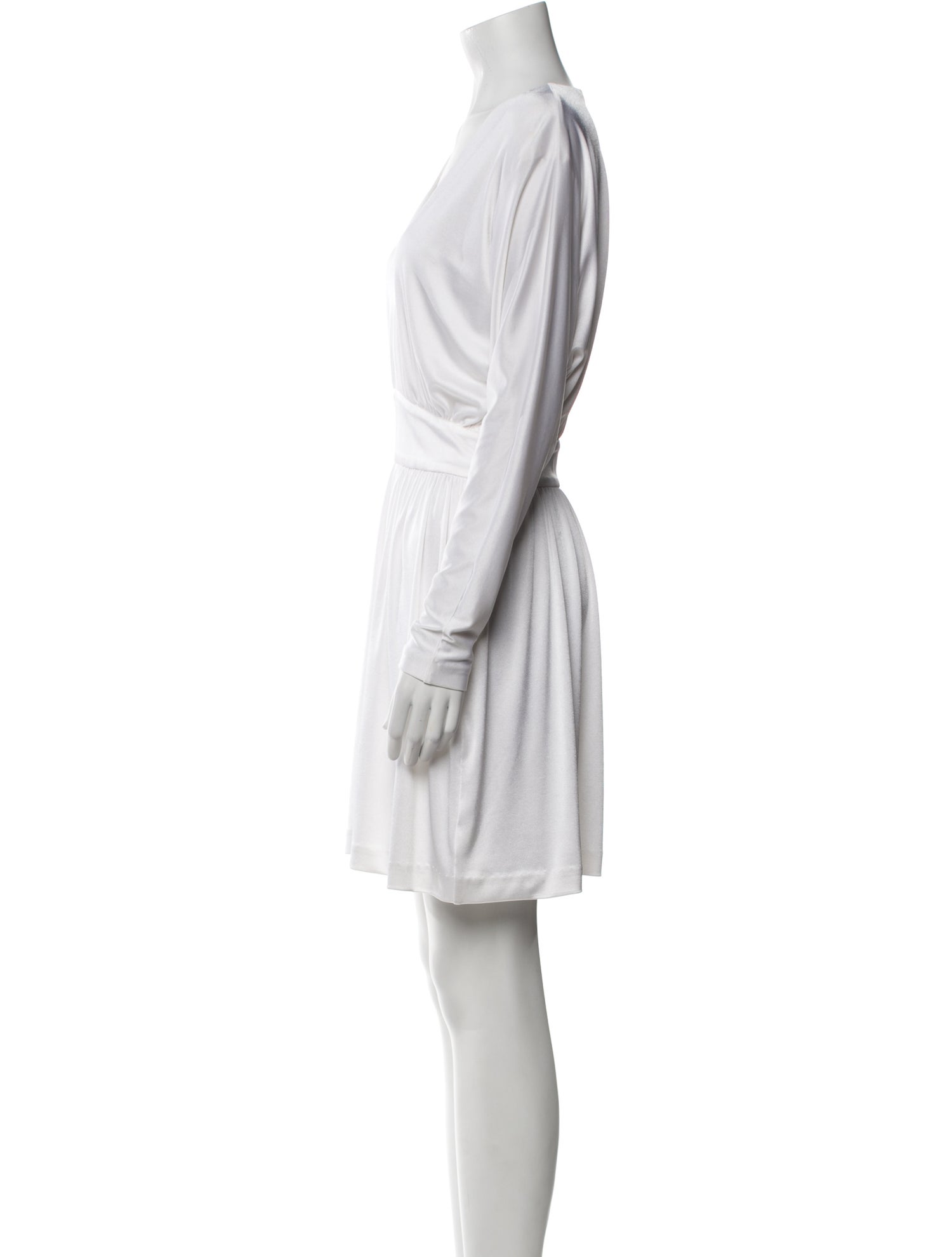 Halston V-Neck Mini Dress