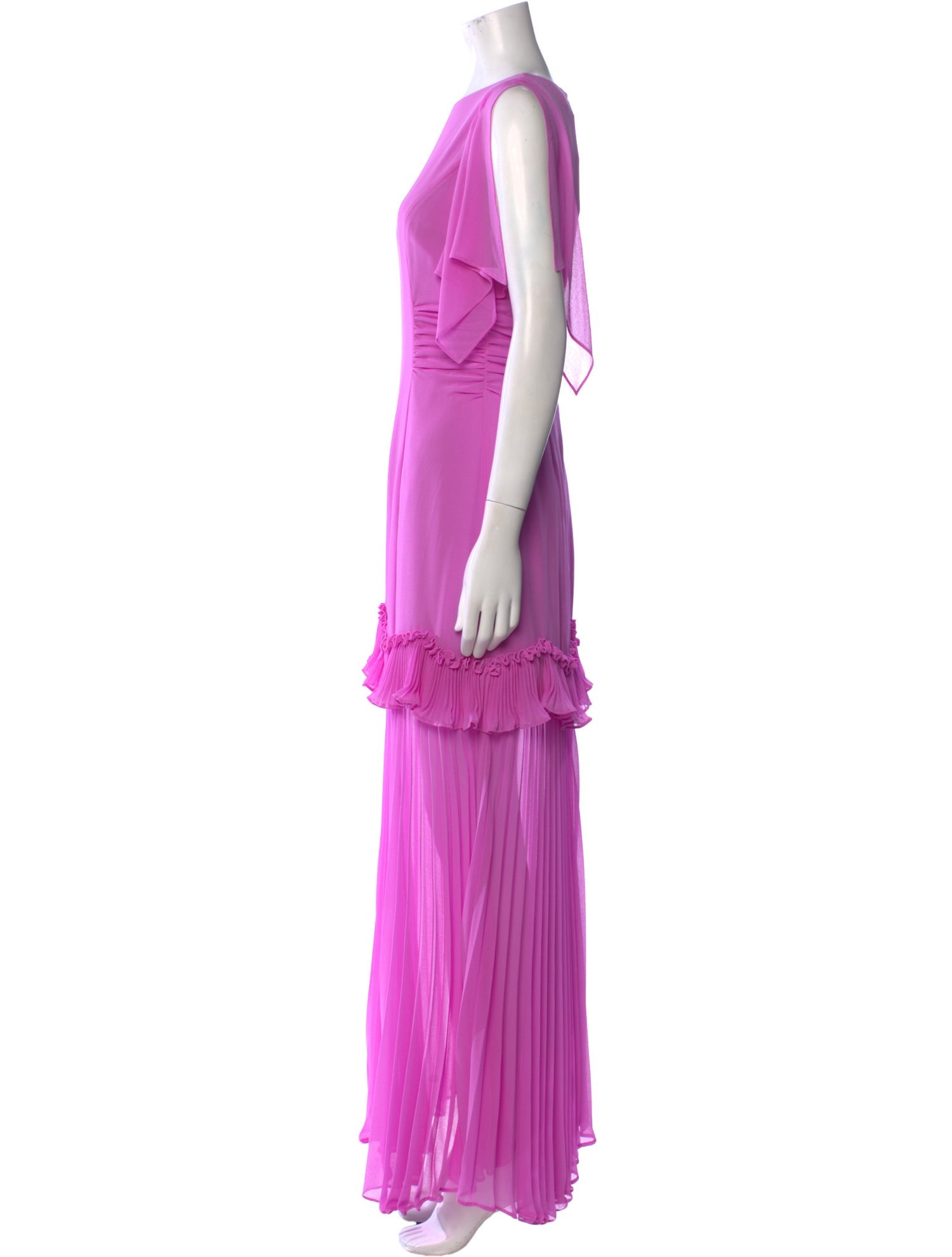 Halston Scoop Neck Long Dress