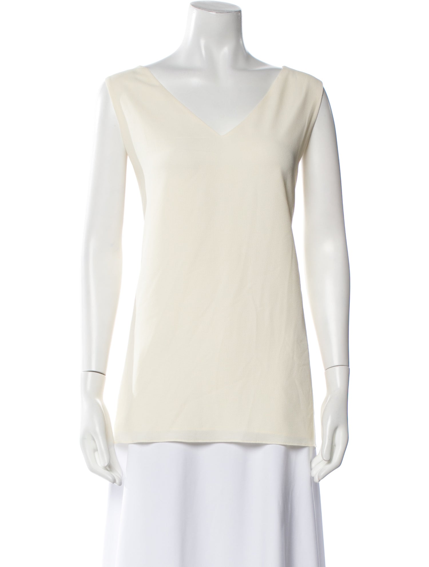 Halston V-Neck Sleeveless Top