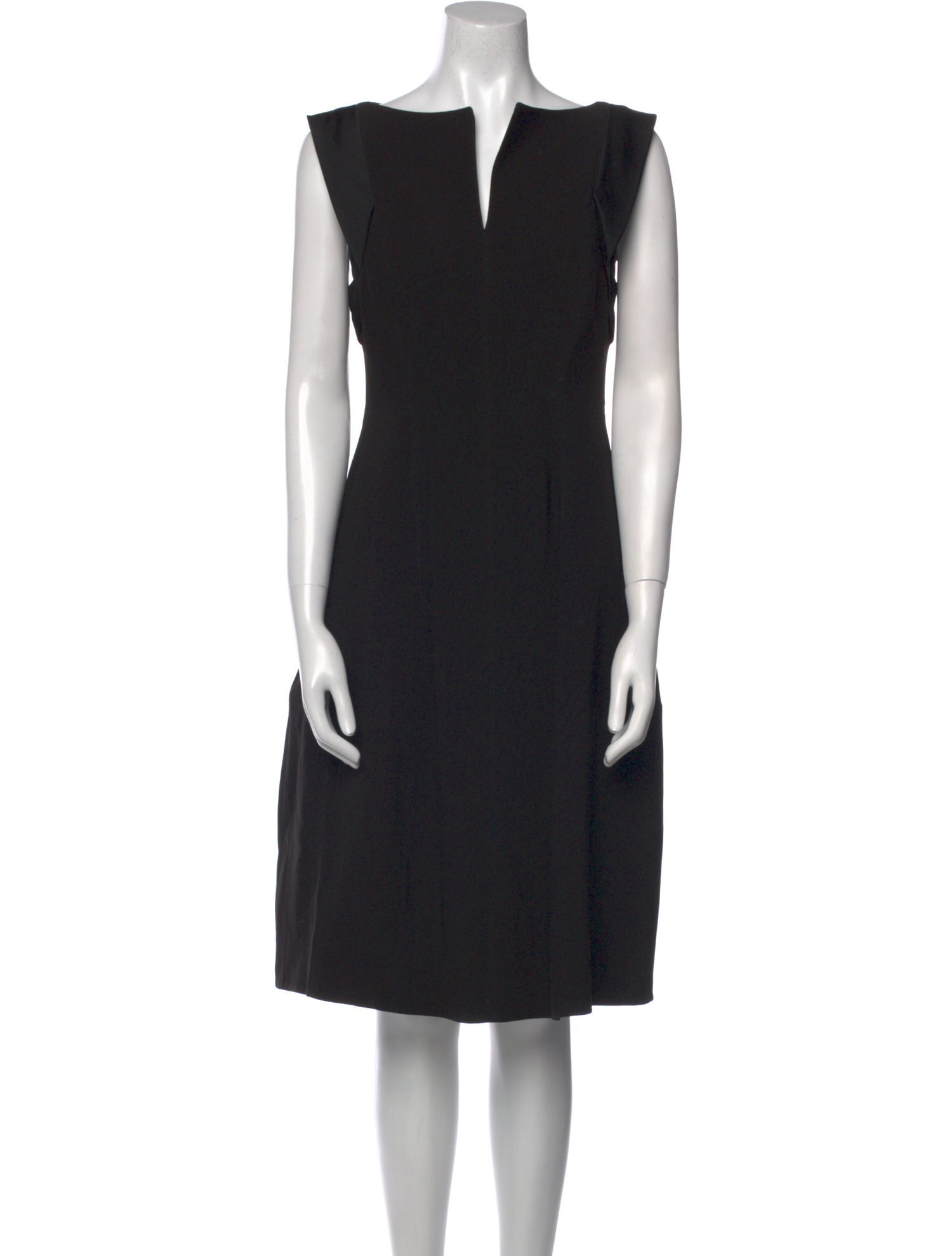 Halston V-Neck Knee-Length Dress