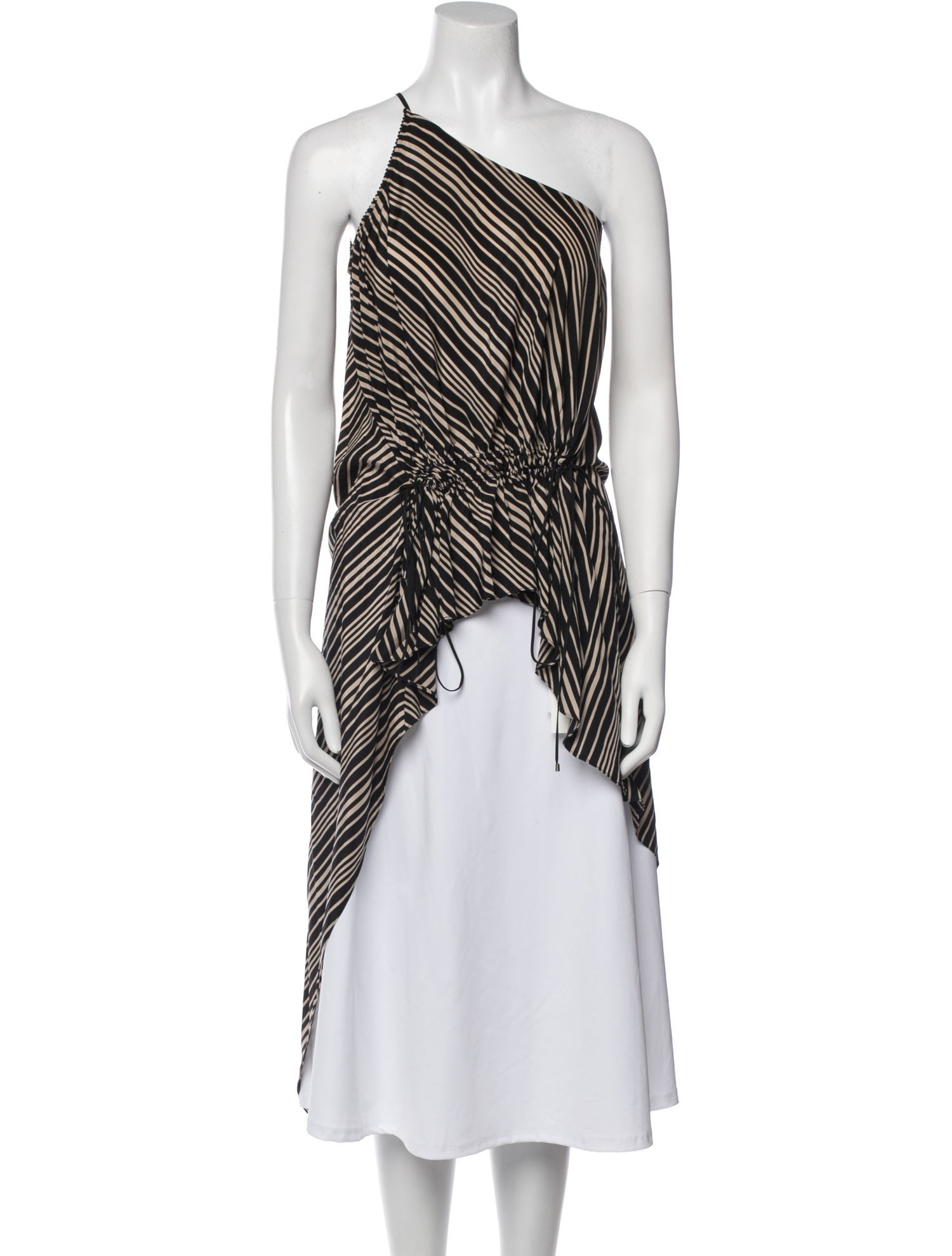 Halston Silk Striped Tunic