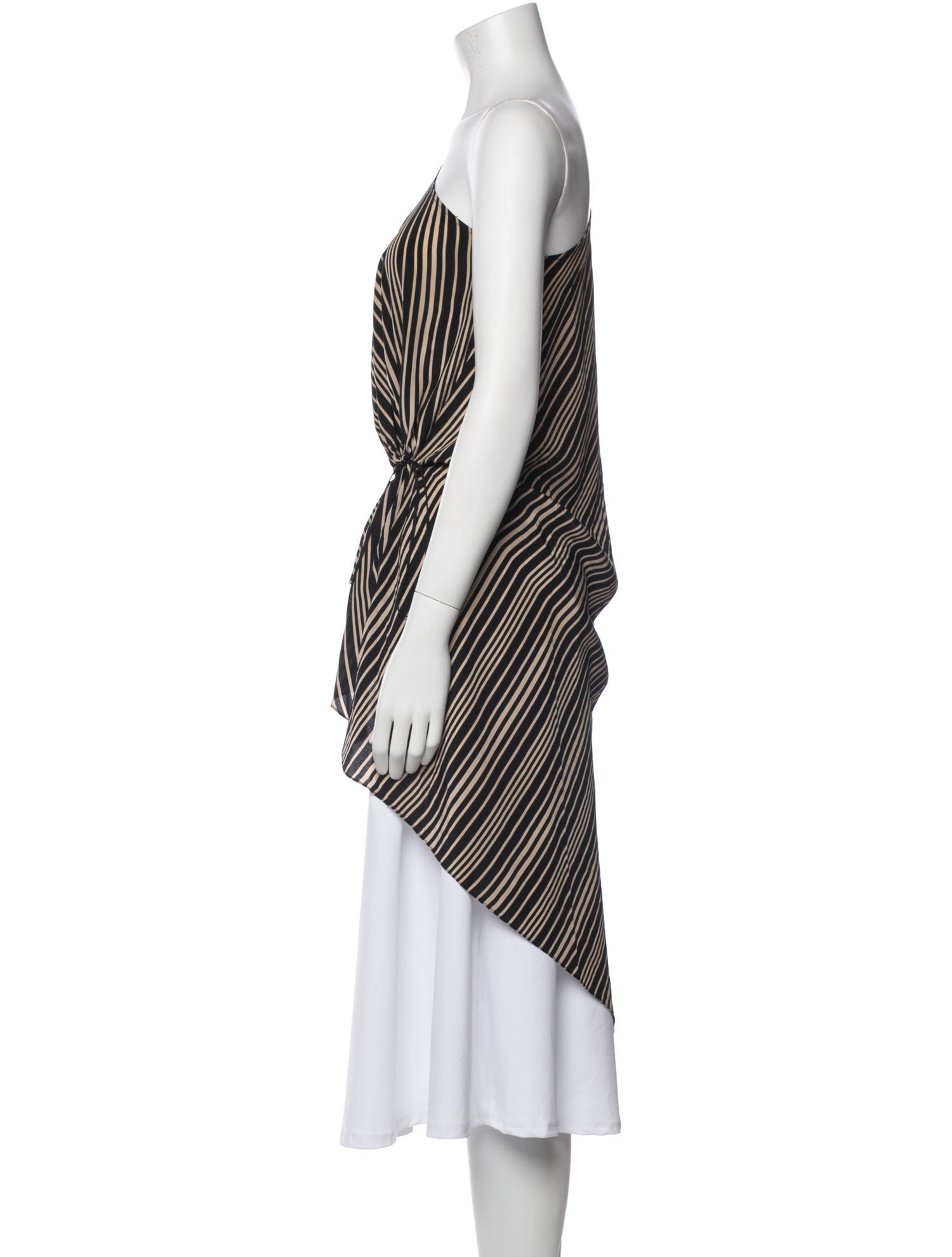 Halston Silk Striped Tunic
