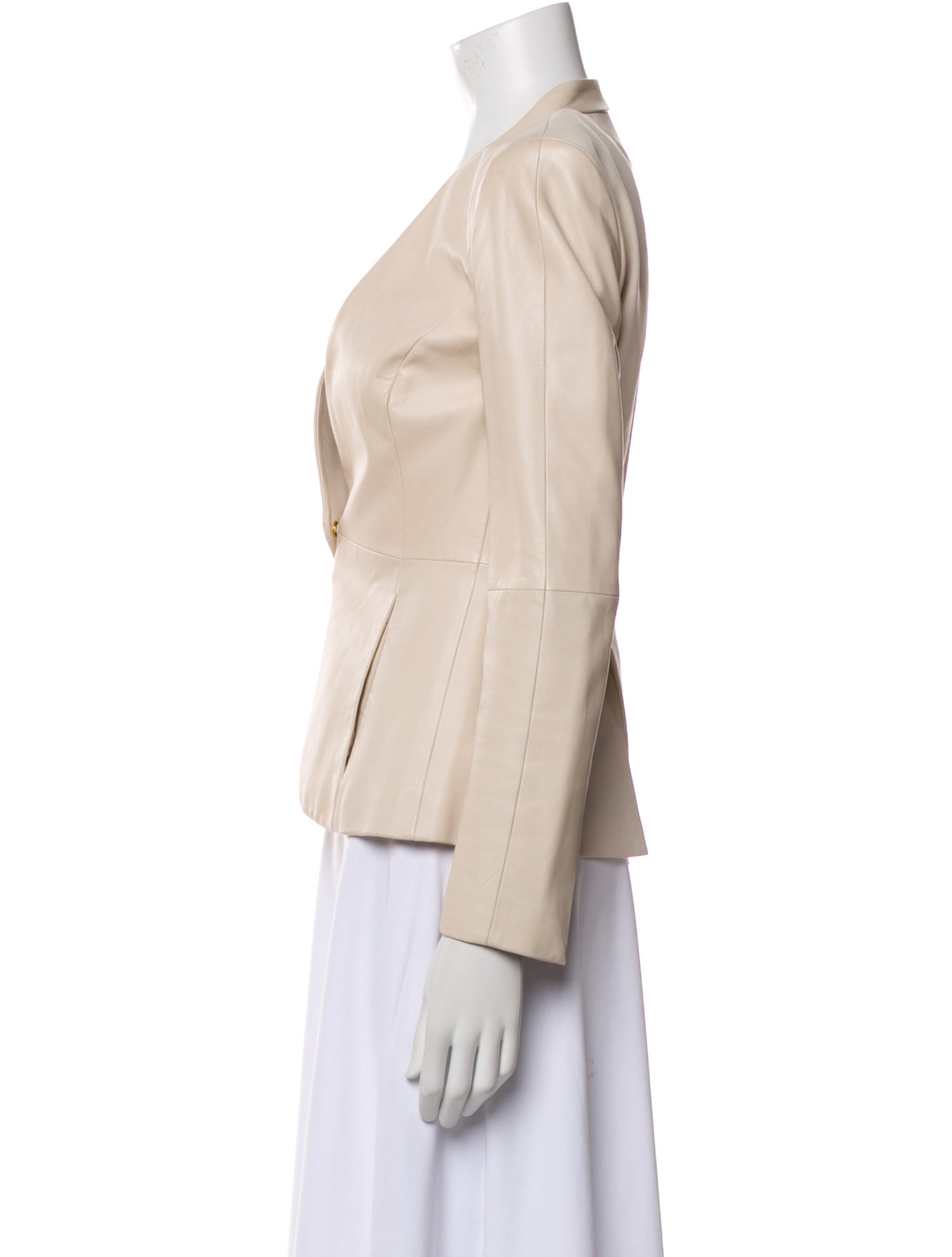 Halston Lamb Leather Blazer