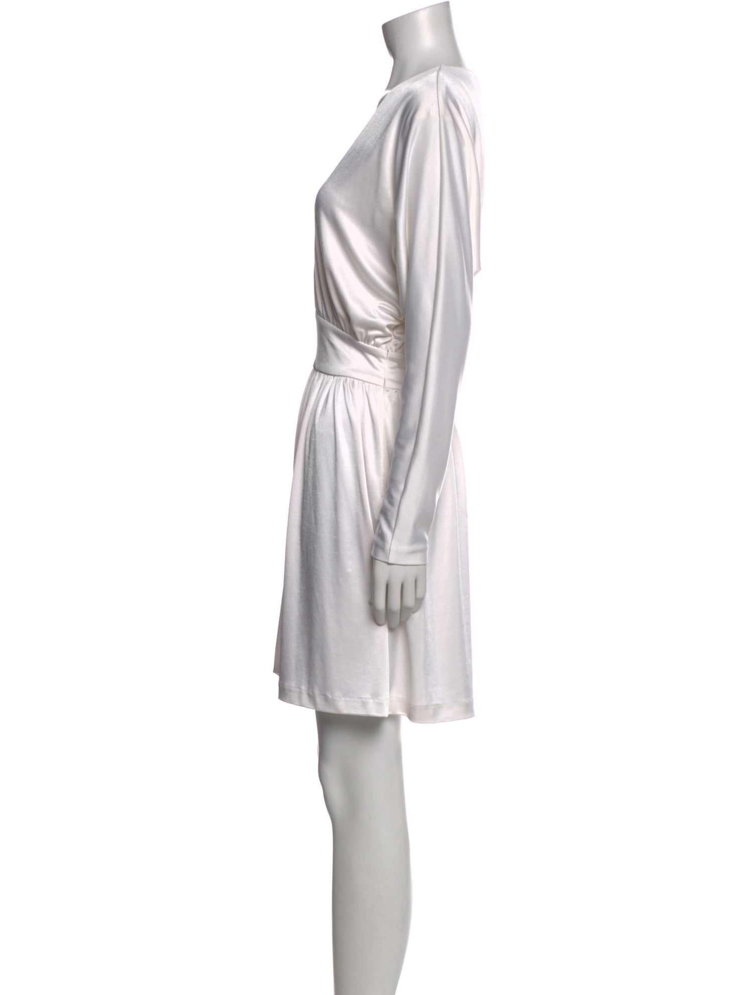 Halston V-Neck Mini Dress