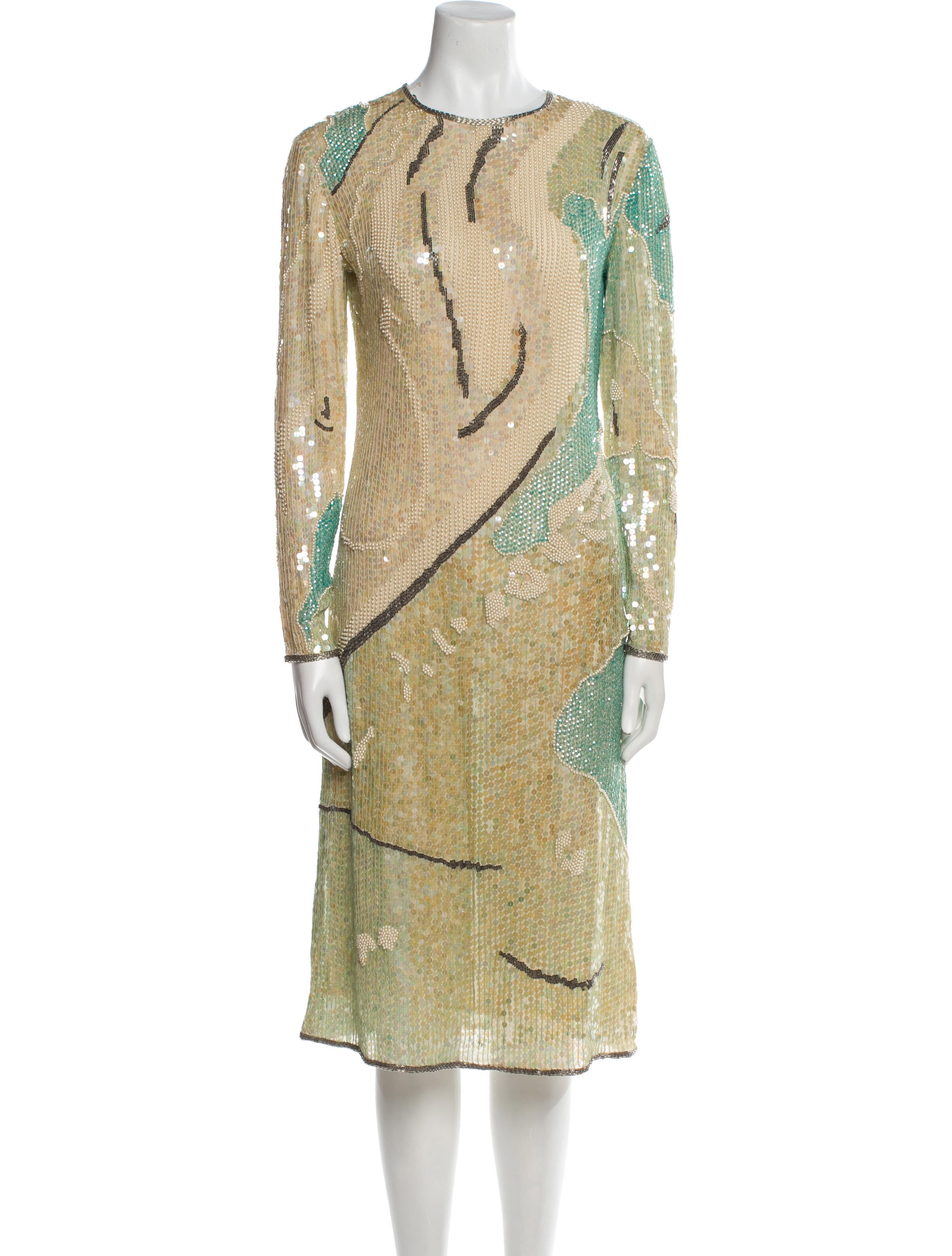 Halston Vintage Midi Length Dress