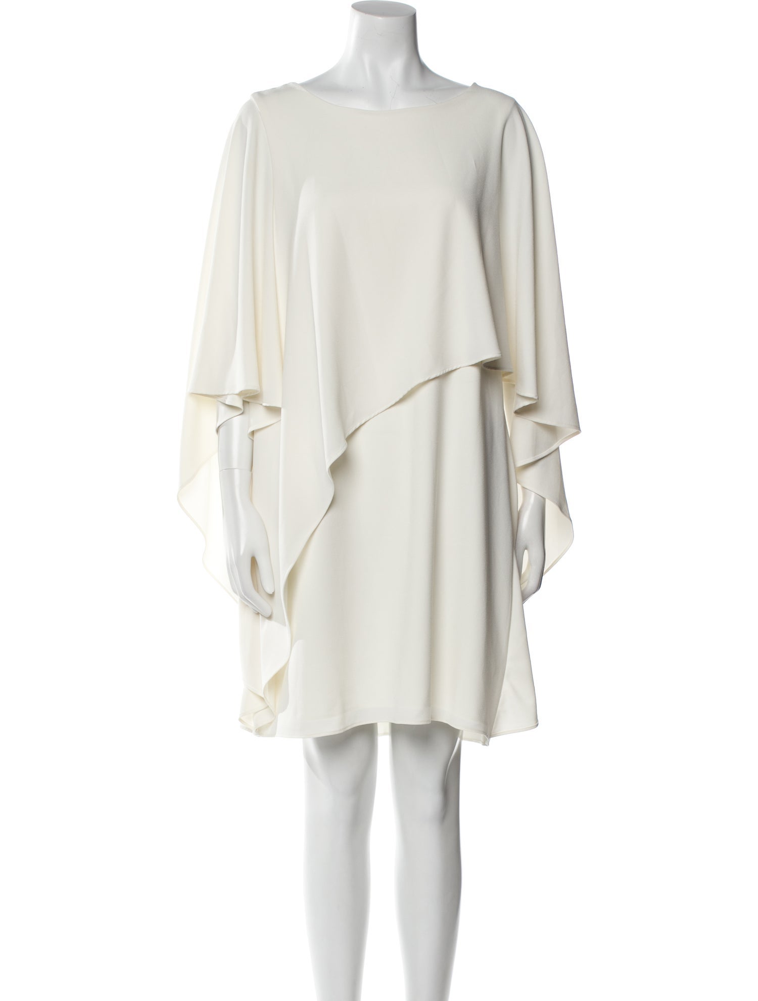 Halston Bateau Neckline Mini Dress