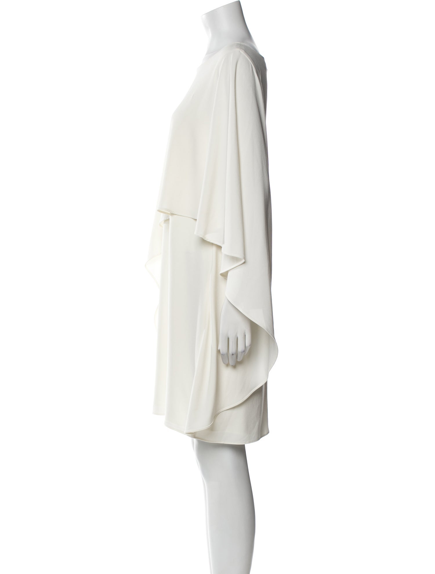 Halston Bateau Neckline Mini Dress