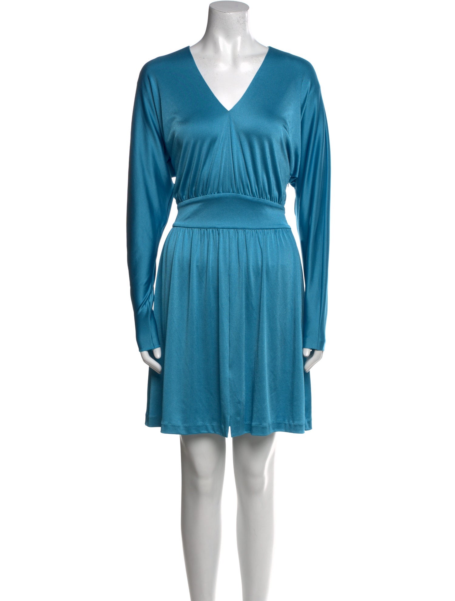 Halston V-Neck Mini Dress