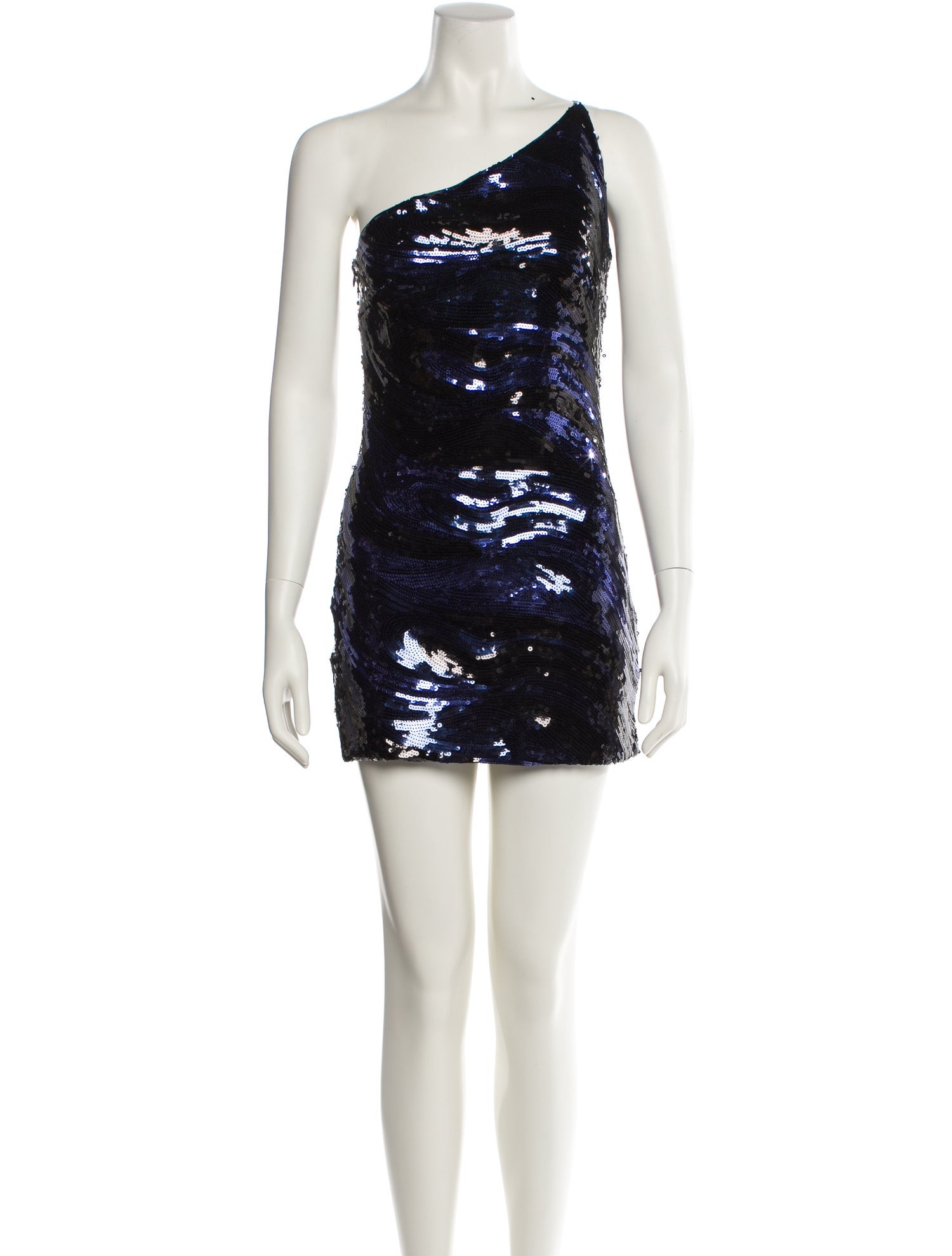 Halston One-Shoulder Mini Dress w/ Tags