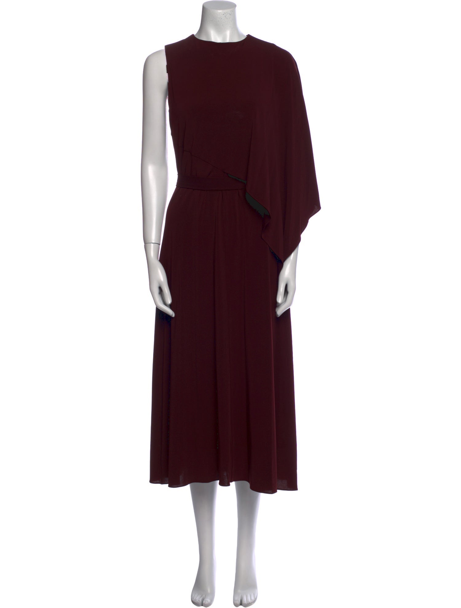 Halston Crew Neck Midi Length Dress