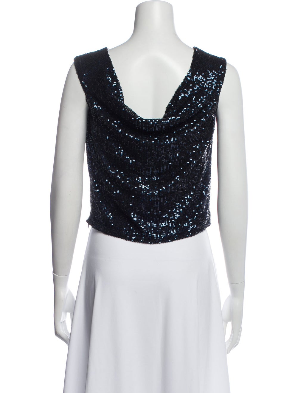 Halston Patterned Cowl Neck Top - image 3