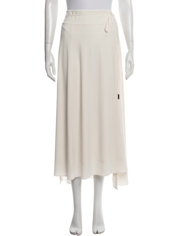 Pre-owned Halston Long Skirt In Neutrals