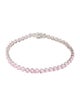 Hatton Labs Pink Crystal Heart Tennis Link Bracelet