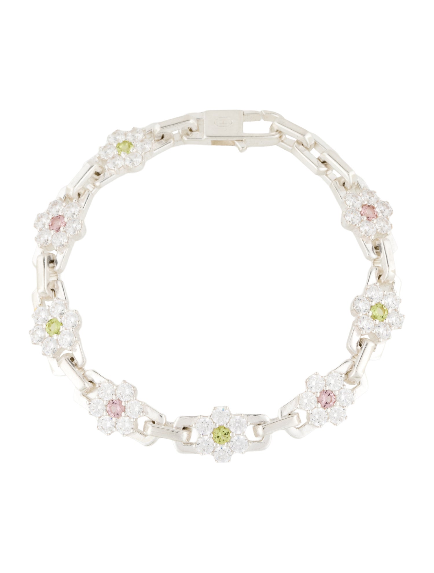 Hatton Labs Multicolor Cubic Zirconia Daisy Tennis Bracelet