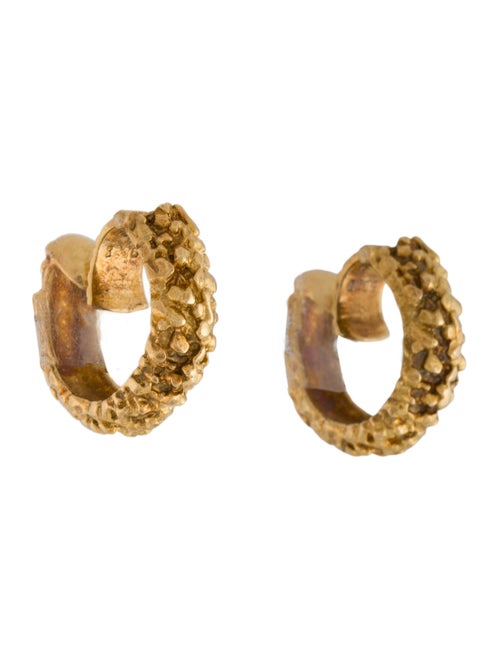 Hammerman 18K Nugget Clip On Earrings