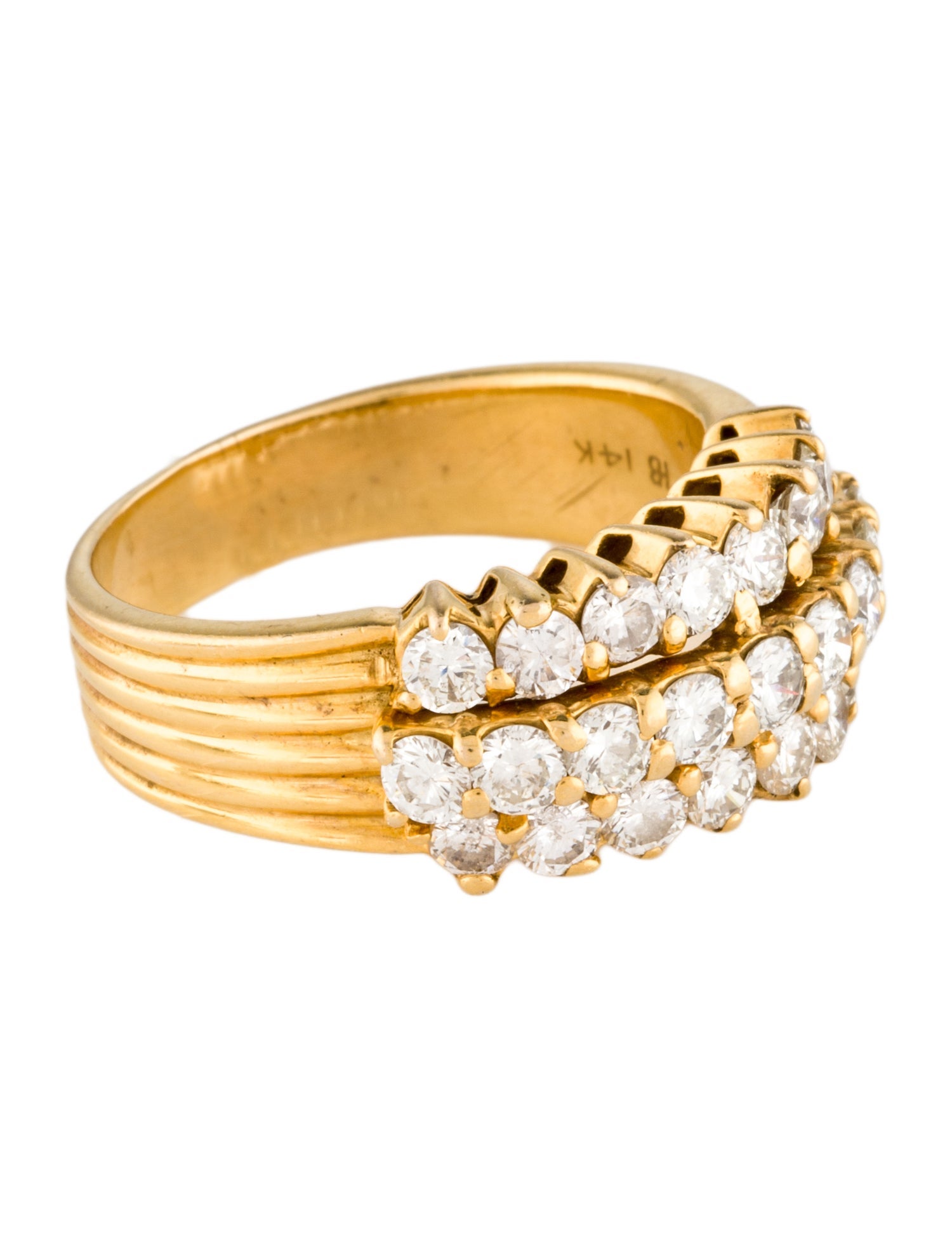 Hammerman Vintage 14K Diamond Cocktail Ring