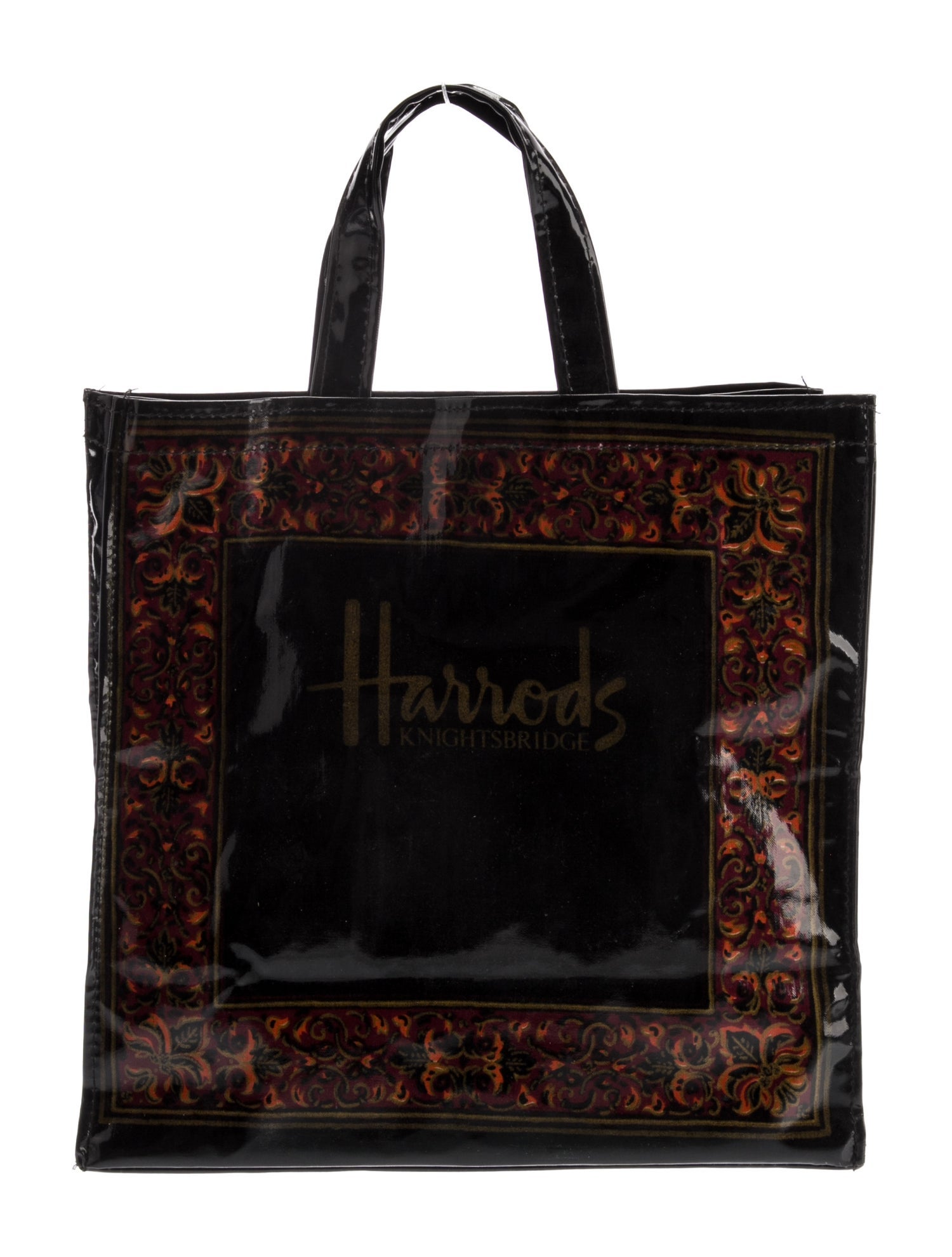 Harrods of London Patent Leather Top Handle Bag