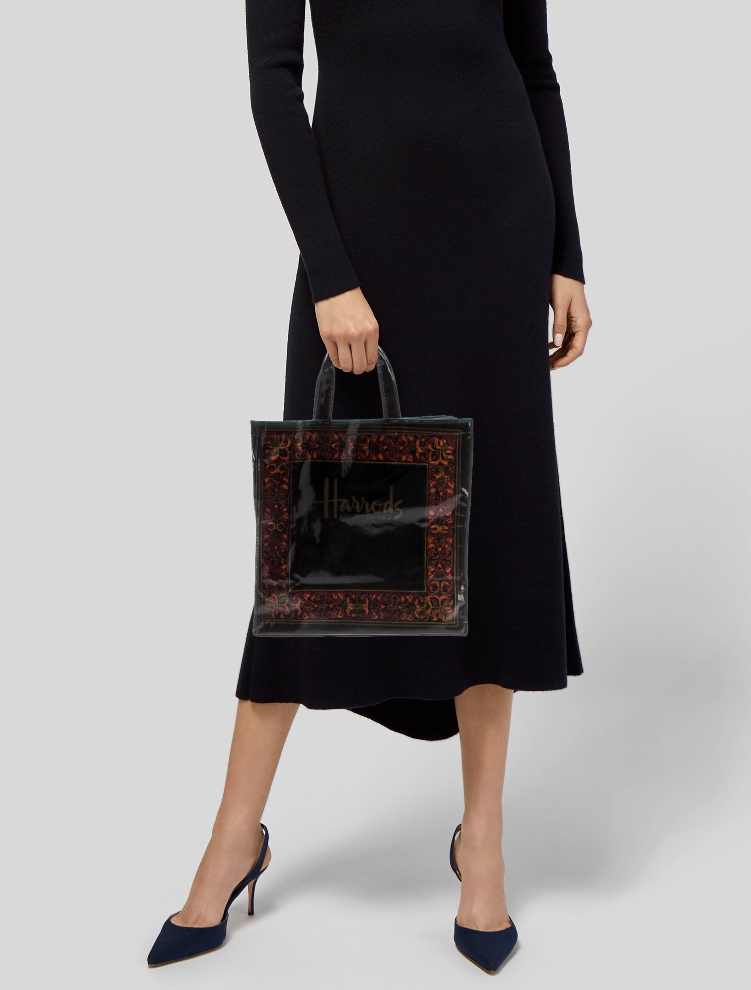 Harrods of London Patent Leather Top Handle Bag