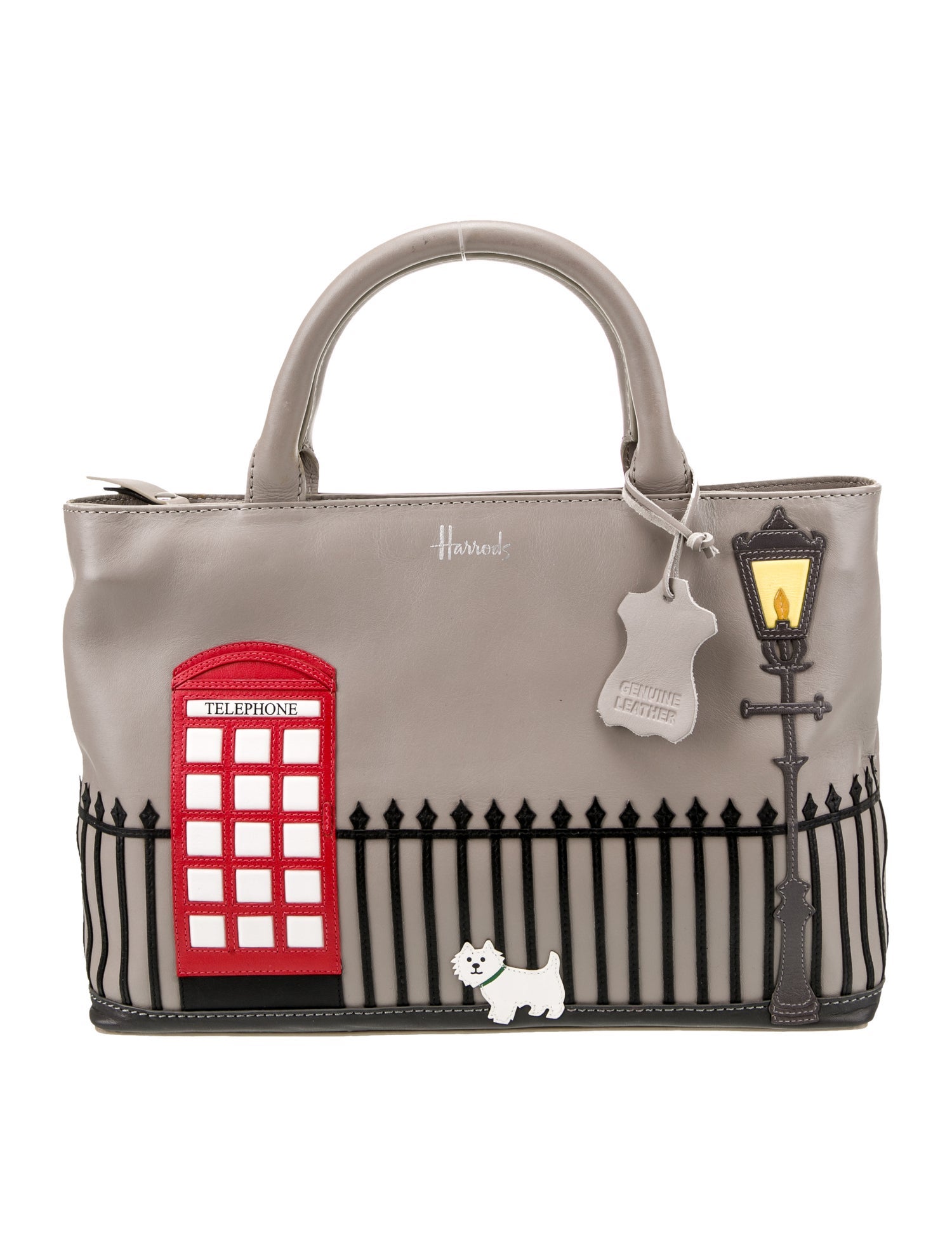 Harrods of London Leather Top Handle Bag