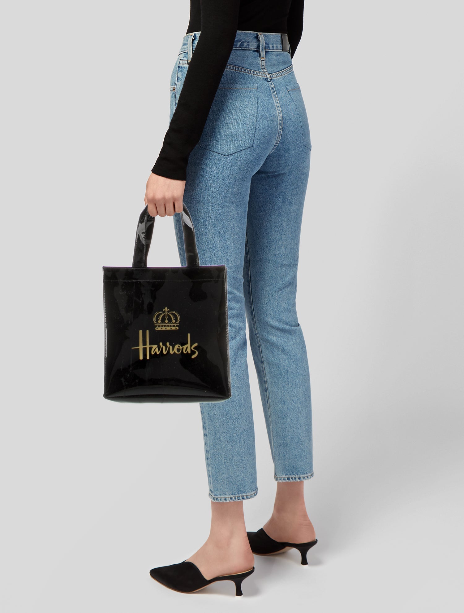 Harrods of London Patent Leather Tote