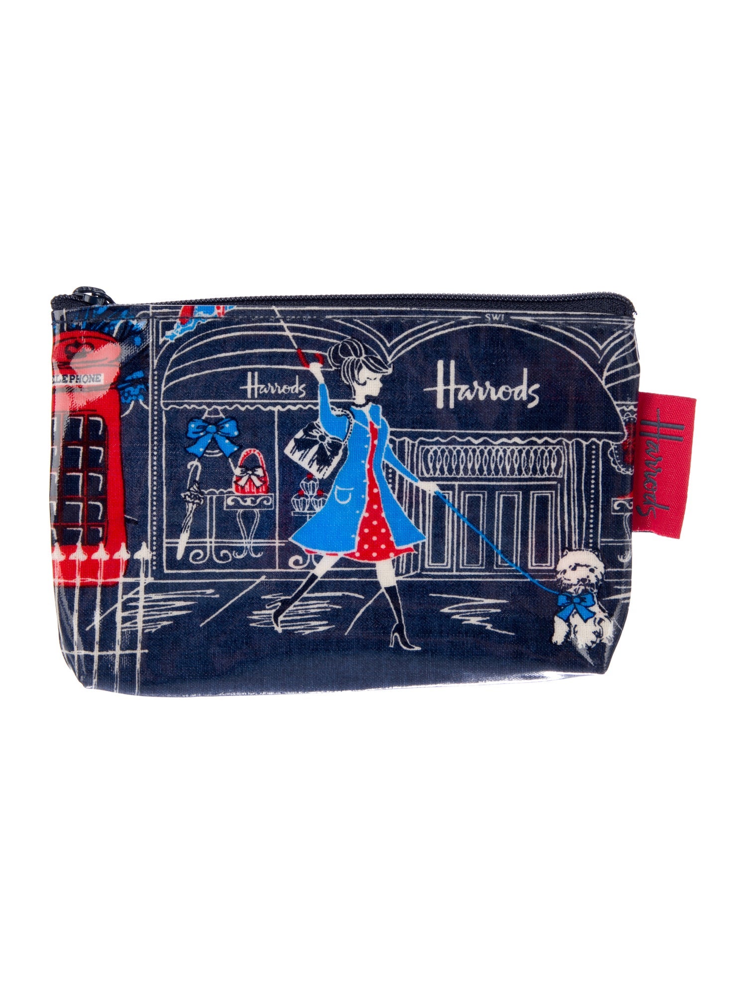 Harrods of London Women's Cotton Cosmetic Bag