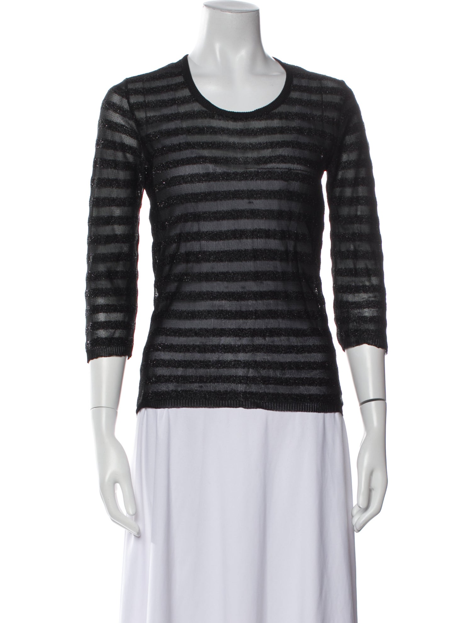 Harrods of London Striped Scoop Neck T-Shirt
