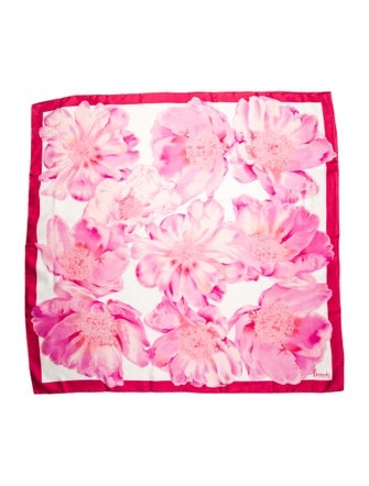 Harrods of London Silk Floral Print Scarf