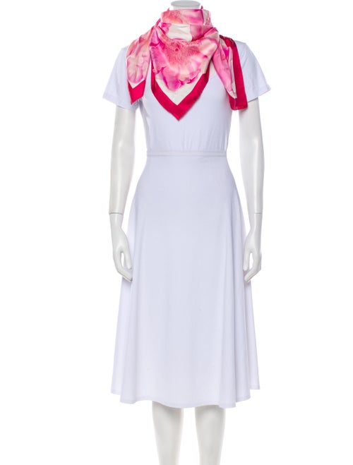 Harrods of London Silk Floral Print Scarf