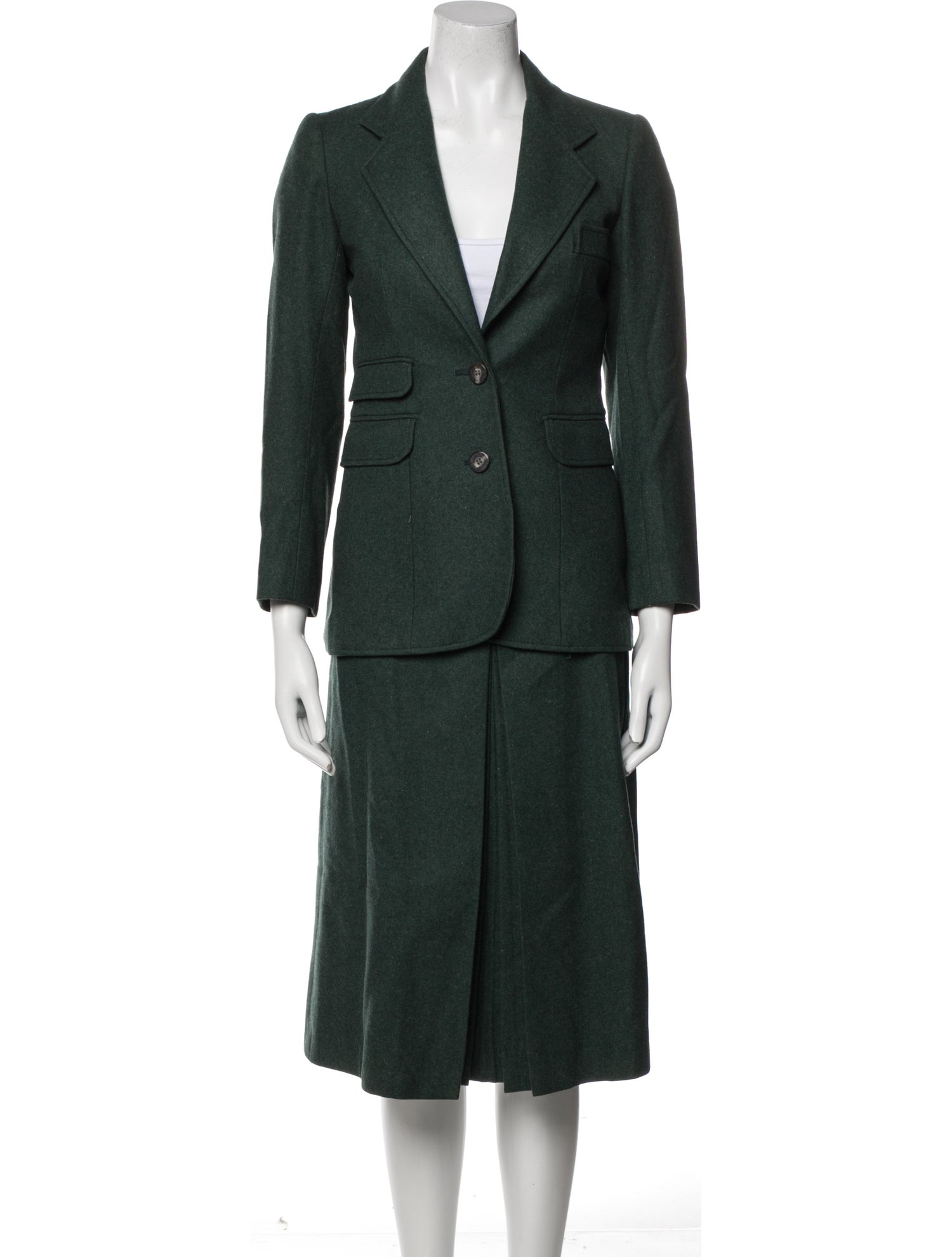 Harrods of London Pleated Accents Skirt Suit