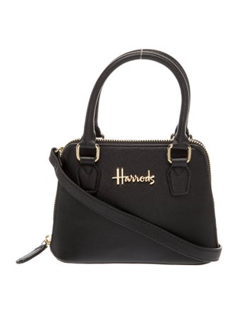 Harrods of London Saffiano Leather Top Handle Bag