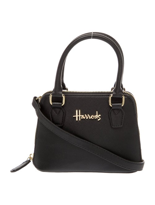 Harrods of London Saffiano Leather Top Handle Bag