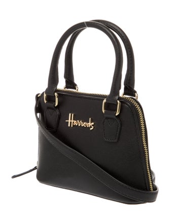 Harrods of London Saffiano Leather Top Handle Bag