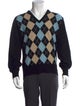 Harrods of London Cashmere Plaid Print Pullover