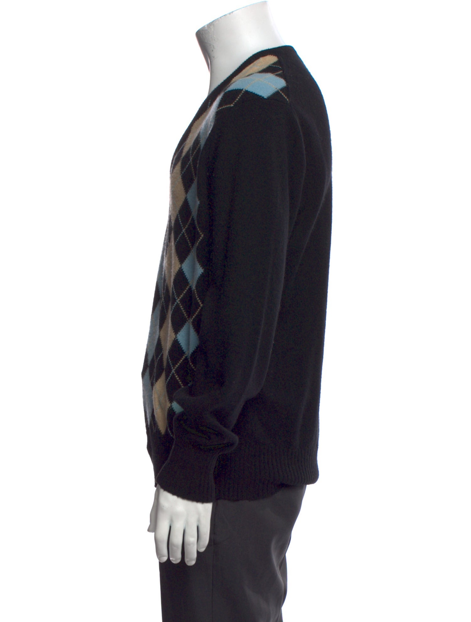 Harrods of London Cashmere Plaid Print Pullover