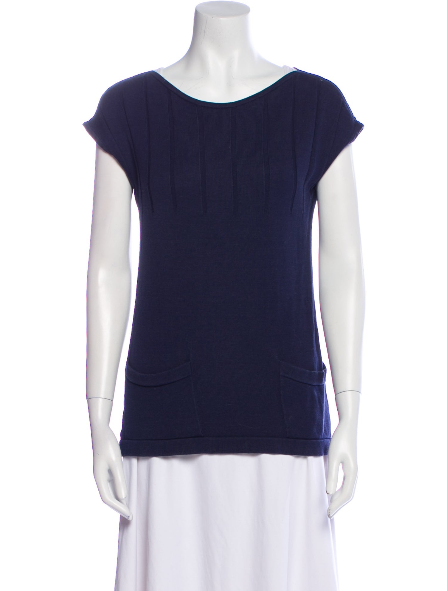 Harrods of London Scoop Neck Short Sleeve Top
